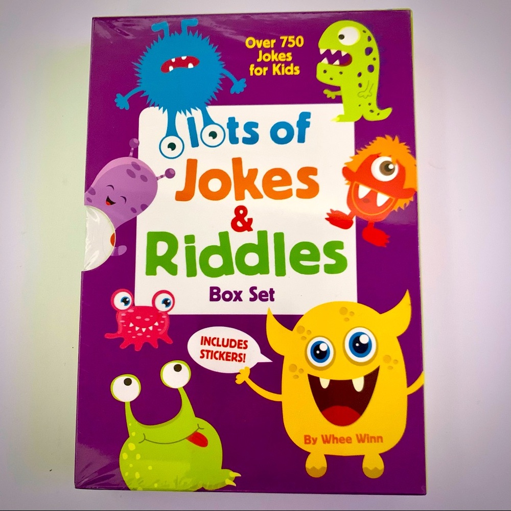Lots of Jokes & Riddles Box Set 3 books 1 sheet of stickers Over 750 Jokes NEW !